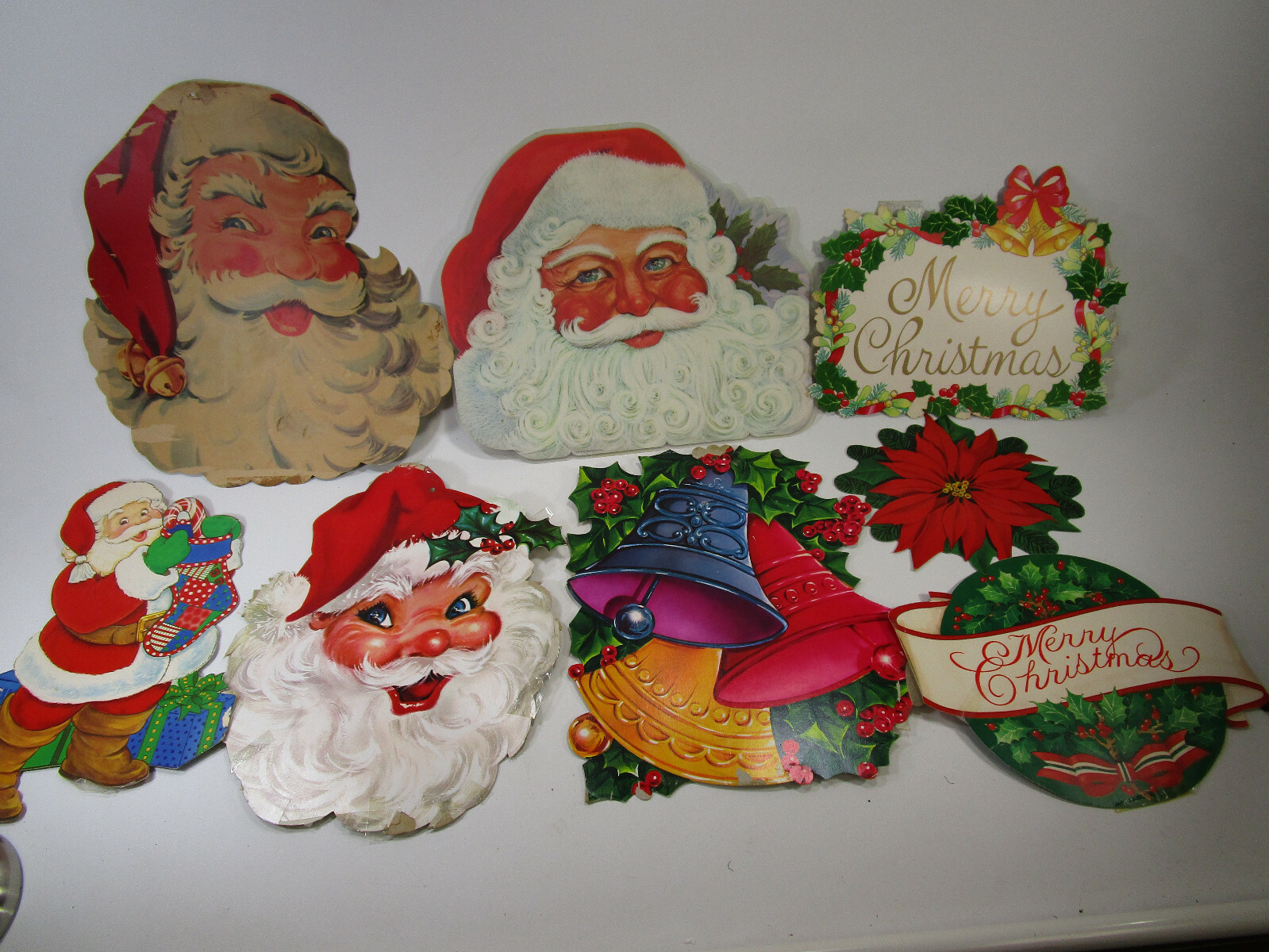 Vintage Cardboard Wall Decor Christmas Santa Retro | eBay