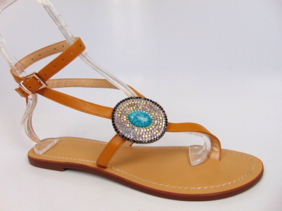Hinyyrin Women s Gladiator Sandals Cross Tie Flat Rhinestone Size