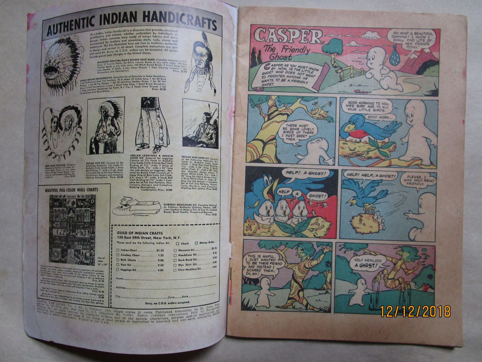 CASPER THE FRENDLY GHOST # 2 - FEB 1950 ISSUE - FIRST SERIES - SCARCE