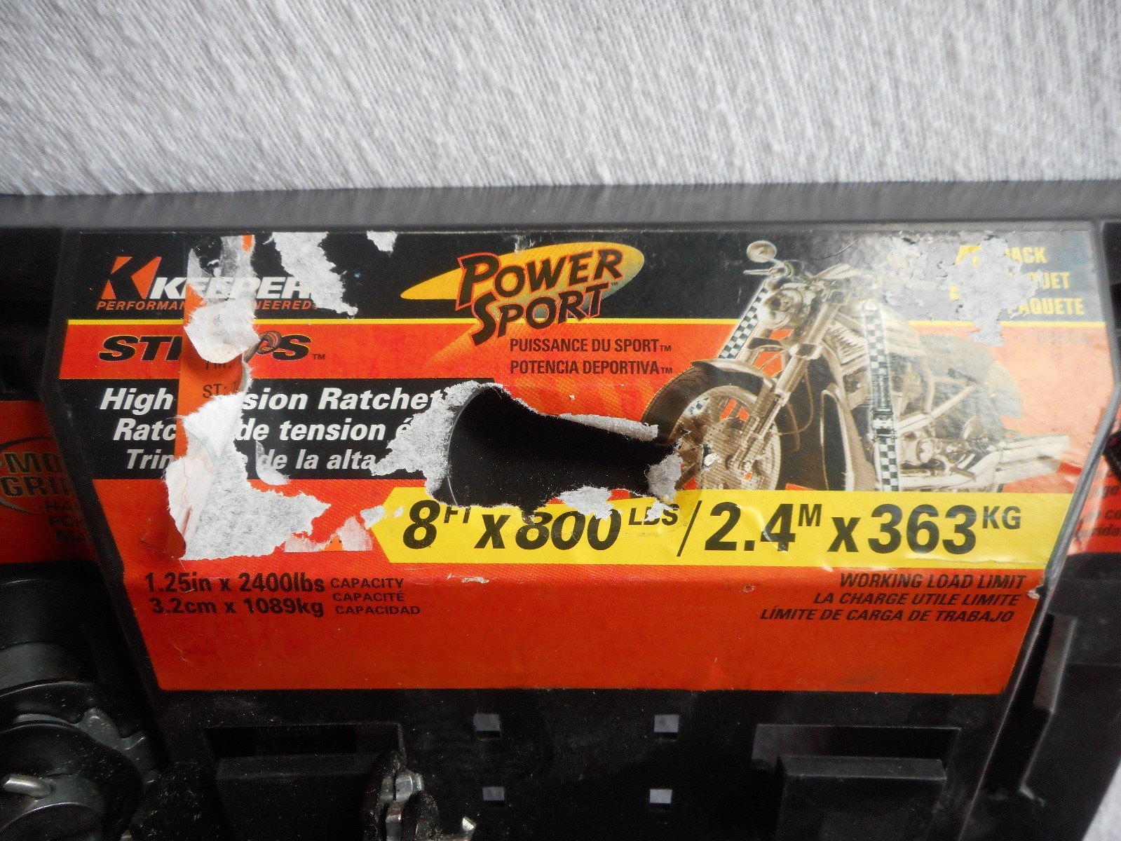 KEEPER POWER SPORT HIGH TENSION RATCHET STRAPS/ 3 STRAPS/8