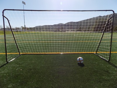 Vallerta® 12 X 6 Ft. (Black) Official Youth Regulation Steel Soccer Goal w/Net. 