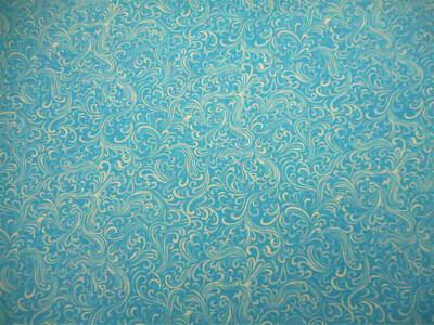 Quilt Fabric By The Half-Yard White Swirls on Blue Quilting Cotton #C