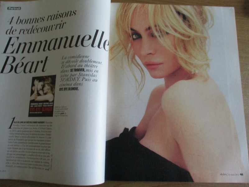 Coupure De Presse  Emmanuelle  Beart   Ref E. 301