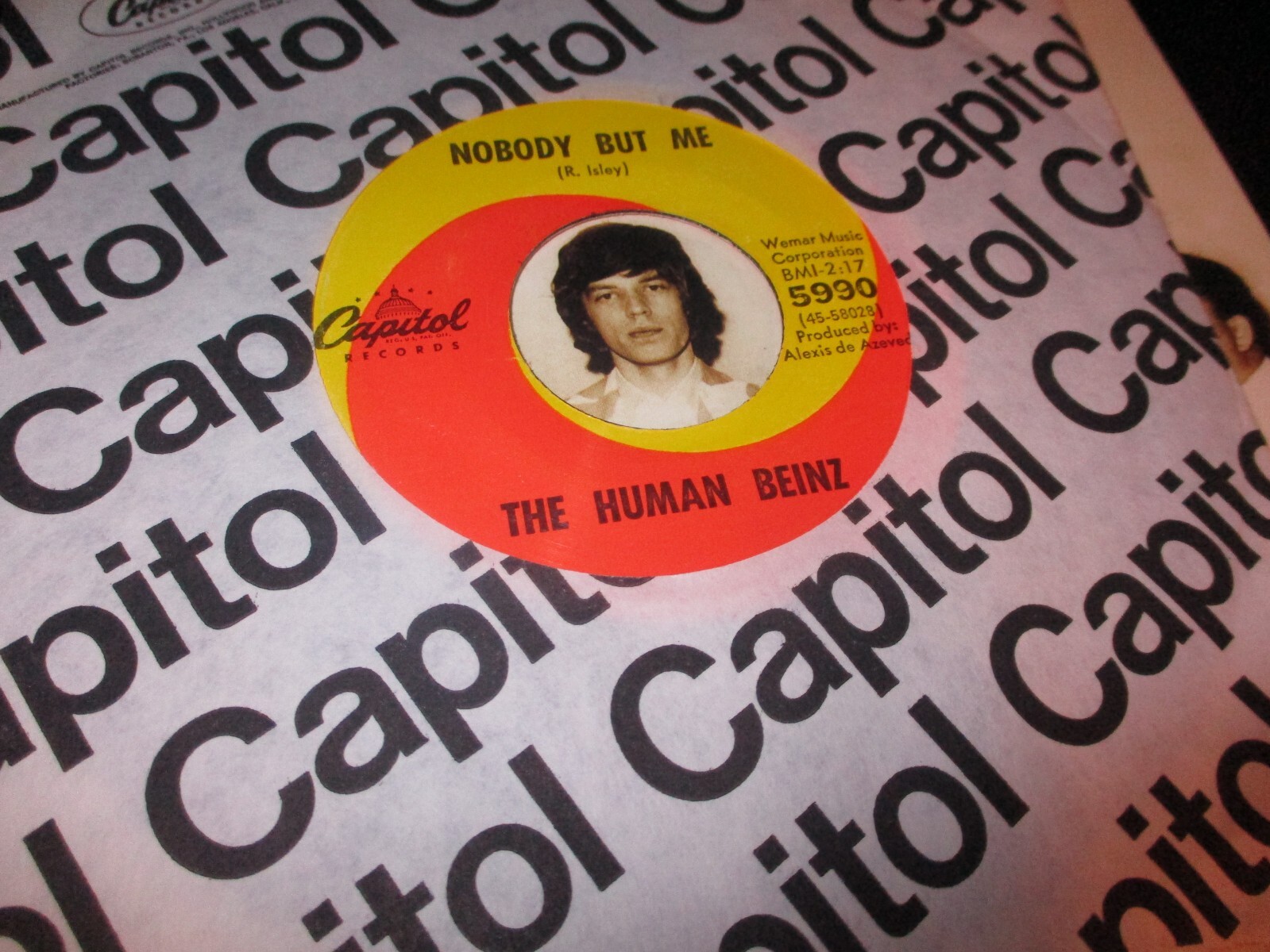 英7” Human Beinz Nobody But Me / Sueno CL15529 CAPITOL /00080 1967 THE HUMAN BEINZ Nobody But Me +Sueno US 7