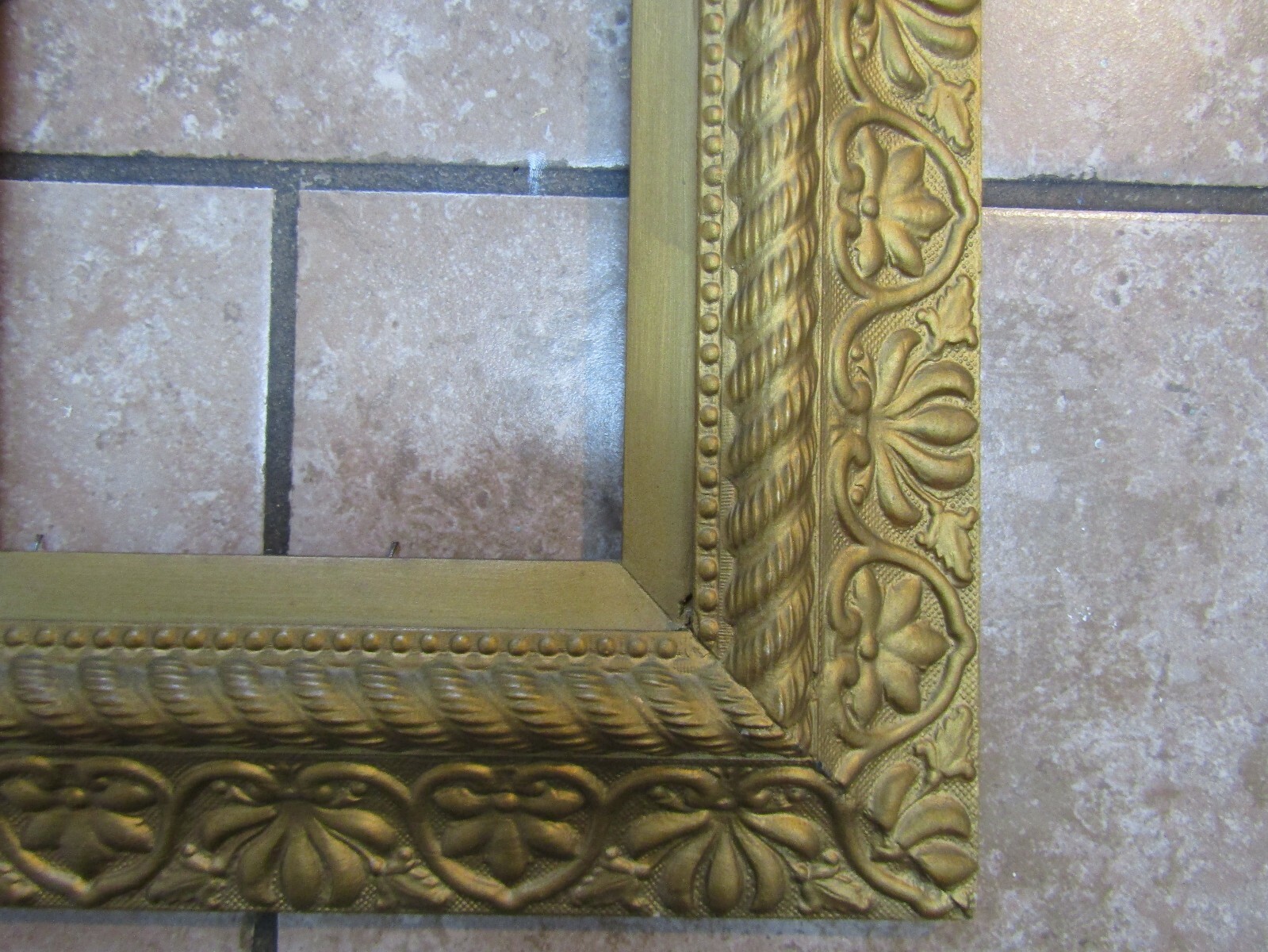 Antique Wood Picture Frame Ornate Gold Gilded Gilt Gesso Wide Frame for 8 by 10