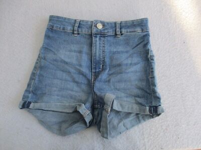 H&M Divided blue roll cuffed Shorts sz 4