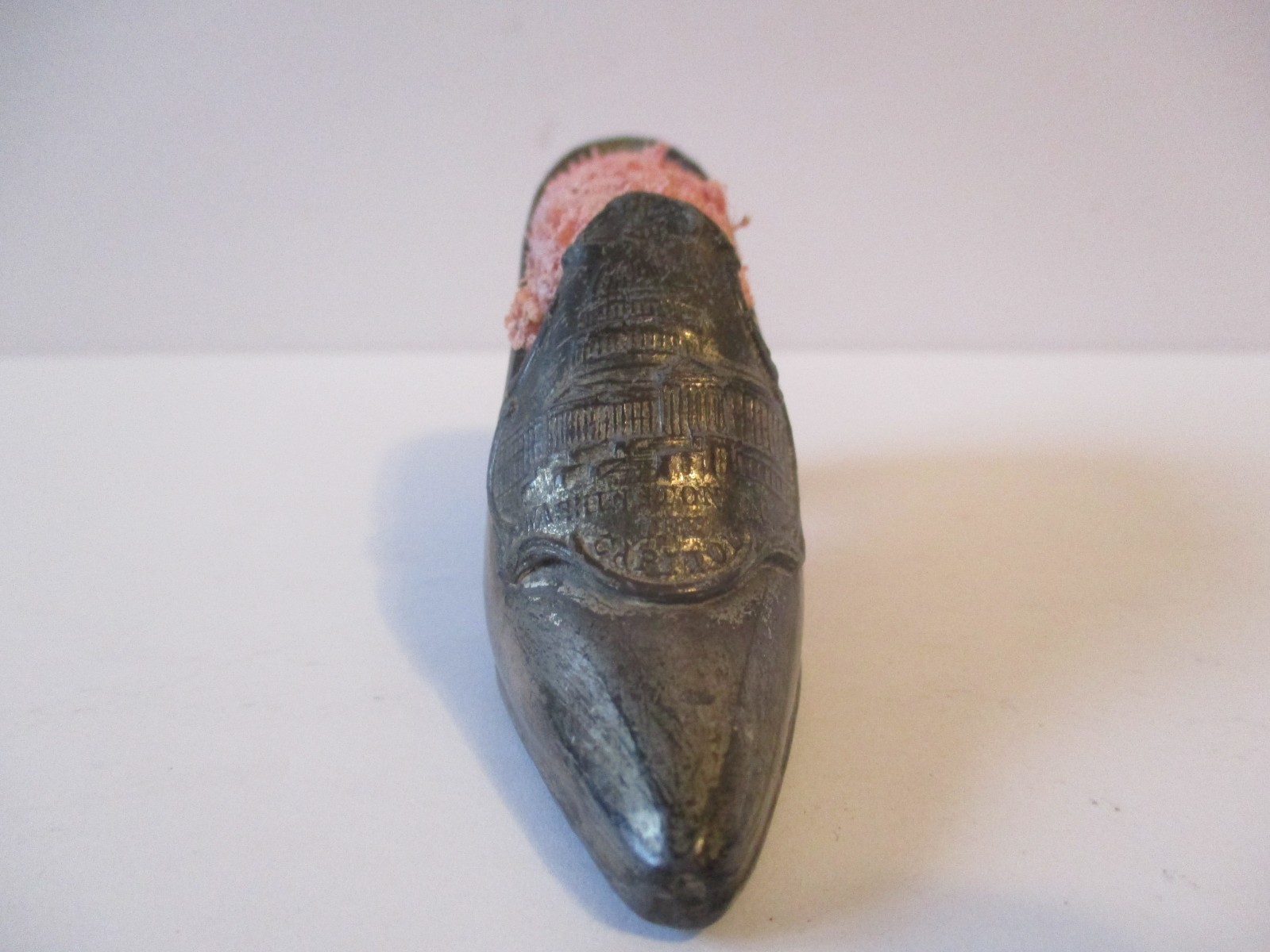 Antique Silver  Ladies Shoe Pin Cushion Shoe Washington DC, The Capitol