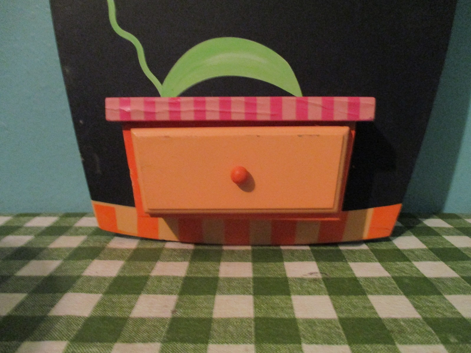 large kids chalk board with drawer