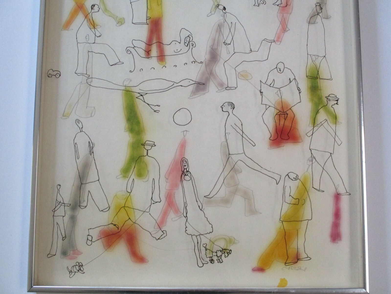 Robert Weil drawing pop op abstract expressionism modernism people urban city