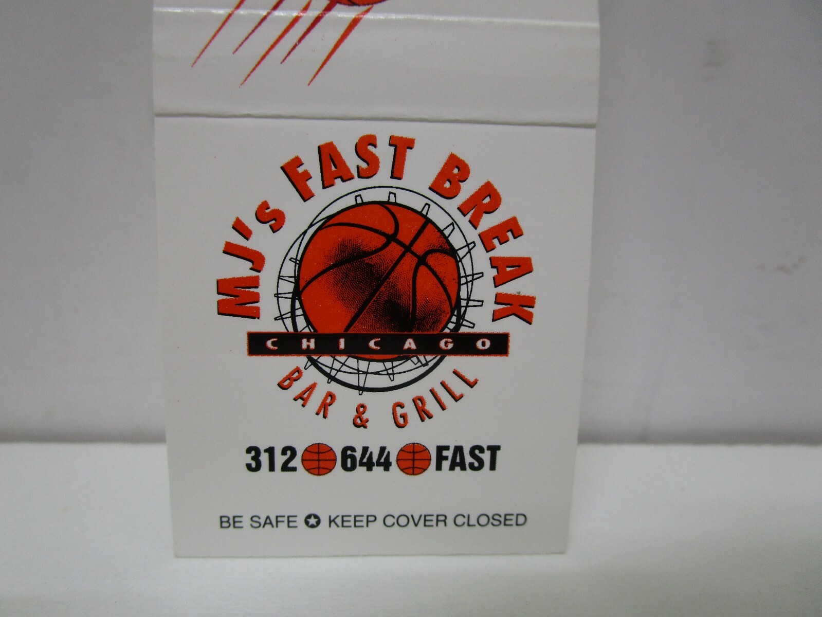 Michael Jordan's MJ's Fast Break Restaurant, Chicago, Illinois Matchbook Cover