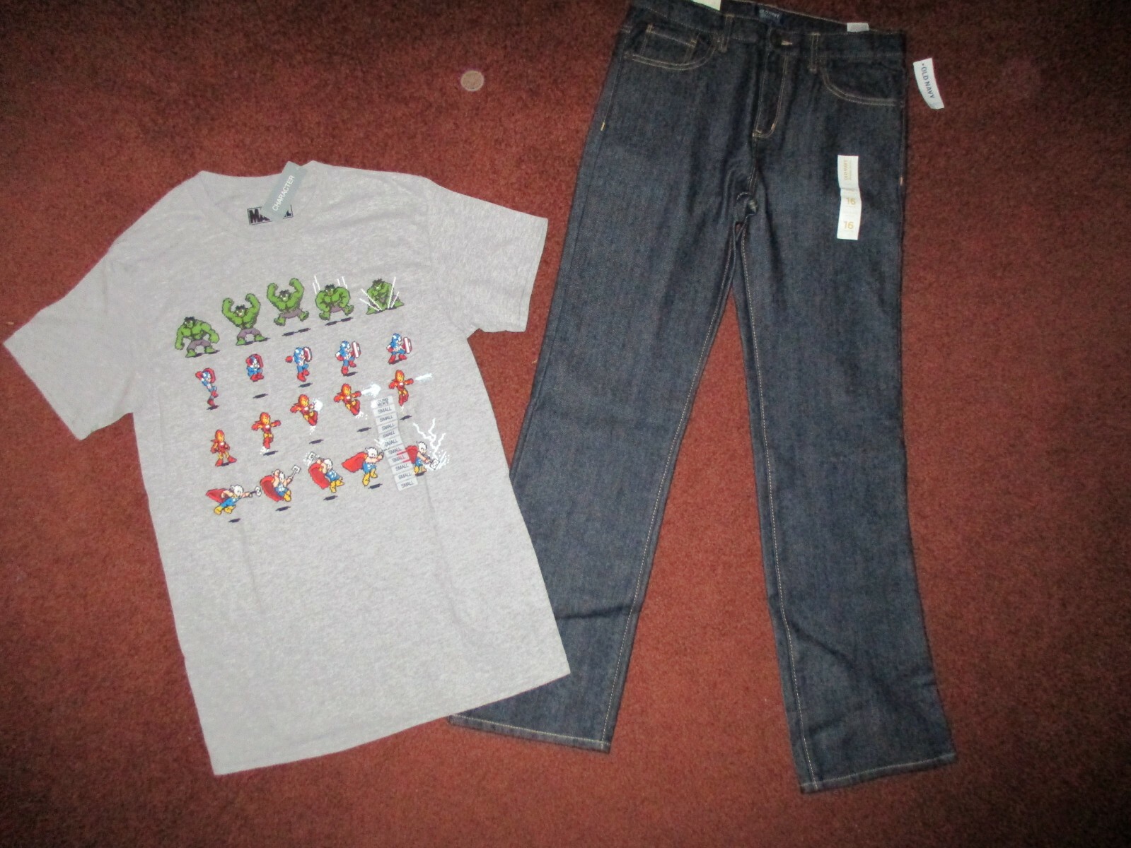 Boys Size 16 HUGE School Clothing LOT Shirts Tops Jeans  NWT NEW!