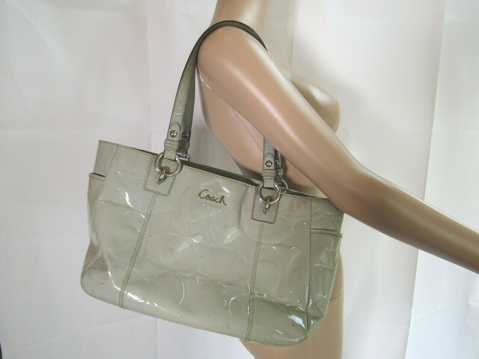 Coach 17728 Gray Logo Bag | eBay
