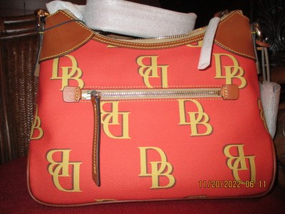 Dooney & Bourke Monogram Collection Red Hobo New with Tag