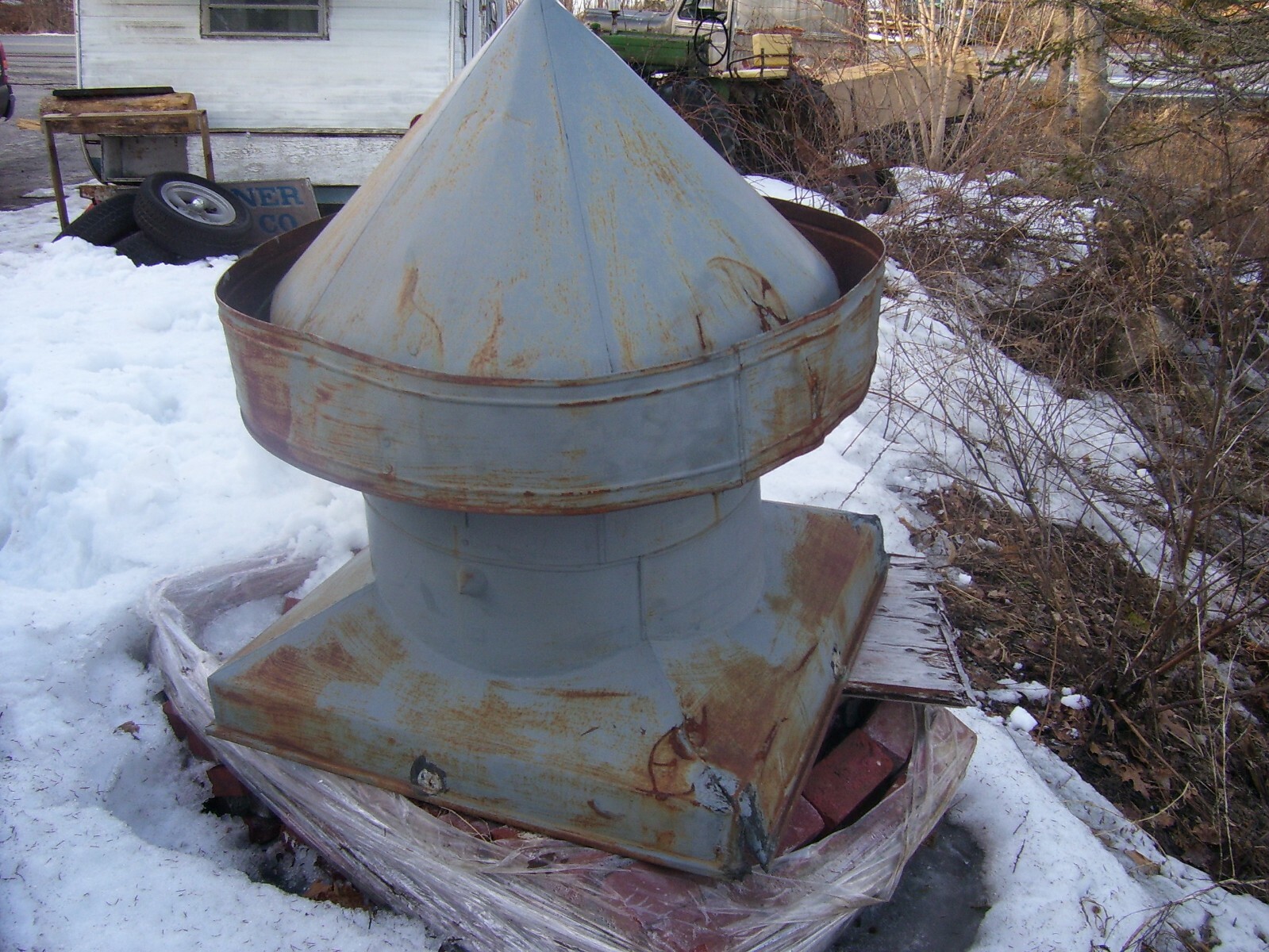 Vintage Original Barn Cupola Galvanized Tin Roof Vent Barn patina 3X3X4