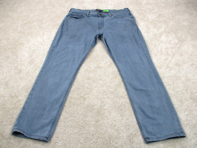 Paige Jeans Adult 38 Federal Blue Straight Leg Denim Stretch Casual Men 38x29 *