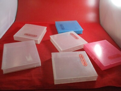 5 Official Original + 1 Generic Nintendo NES Dust Hard Plastic Game Protectors