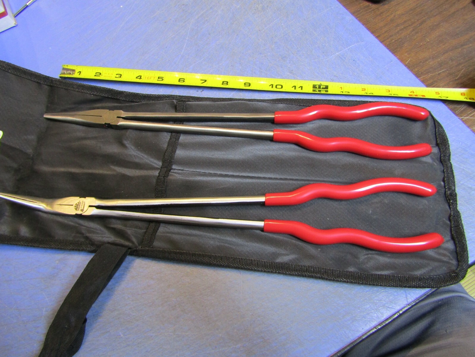 Set Of 2 Mac Python Longreach Needlenose Pliers 16", P162bn & P162s