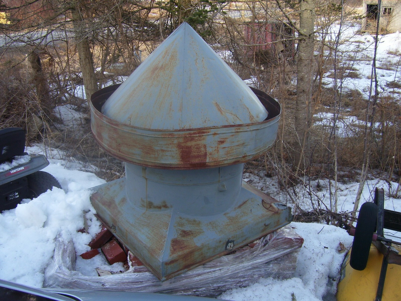 Vintage Original Barn Cupola Galvanized Tin Roof Vent Barn patina 3X3X4