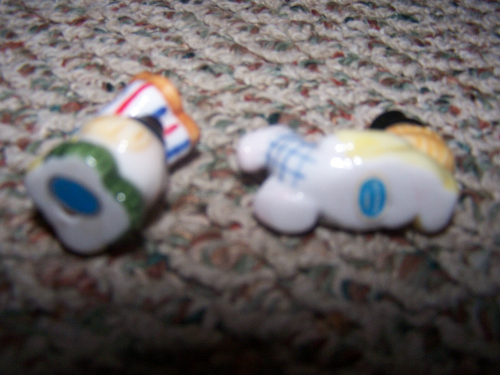 2 clowns Bug House Bone china Japan 1 3/4 inches ceramic/porcelain