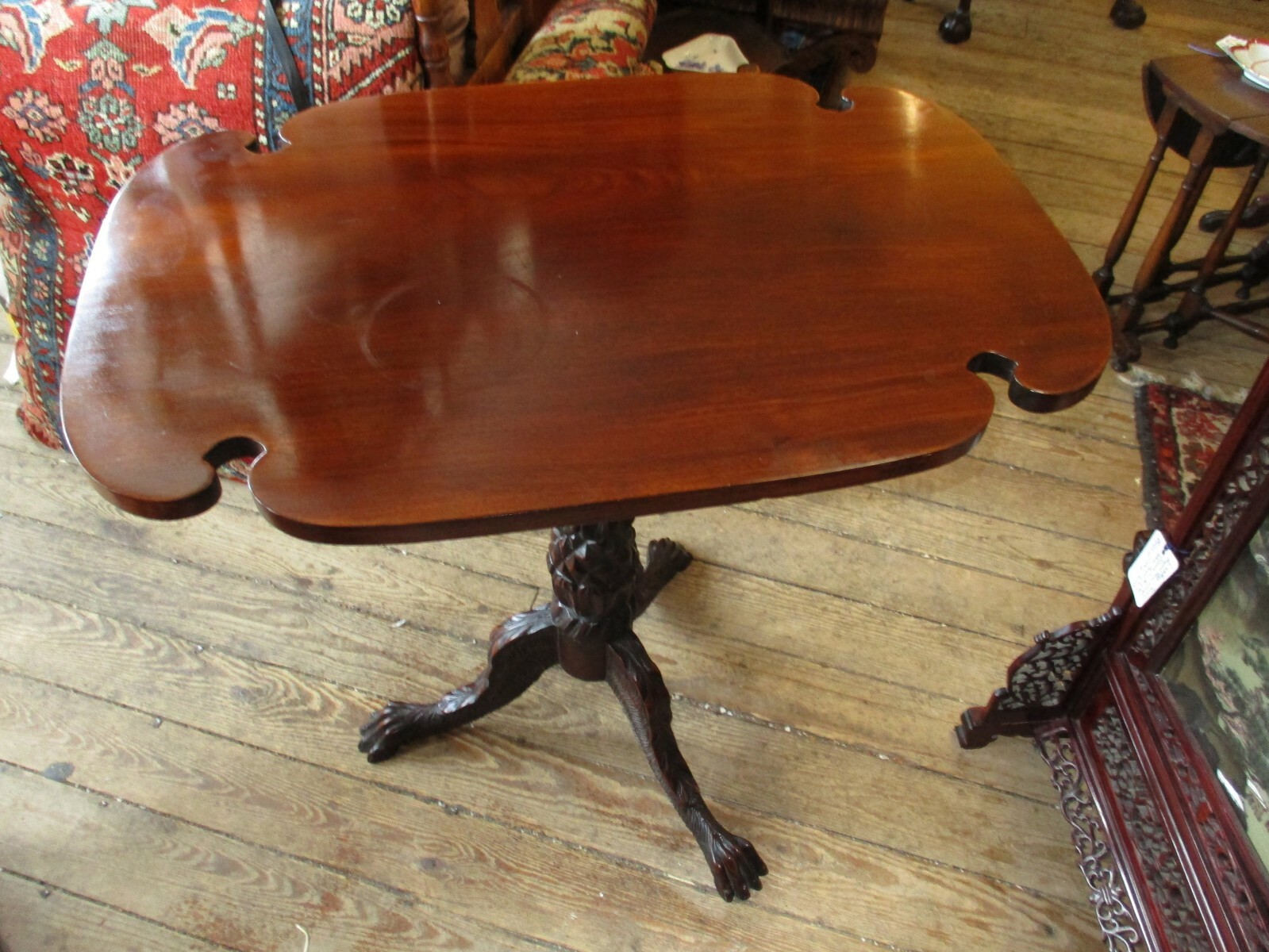 Antique Federal-Empire Mahogany Tilt Top Table