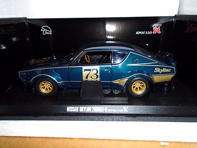1:18 Kyosho Nissan Skyline 2000 Gt-R KPGC110 Racing Green Metallic -rare