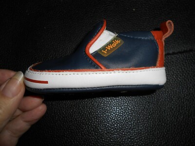 Bobux i walk Navy Blue Leather Shoes EU18 UK Infant 2 First shoes Brand New Gift