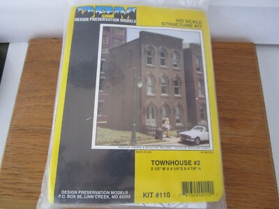 HO 1/87 Scale DPM Structure Building Kit #110 Townhouse #2 Sealed For Layout