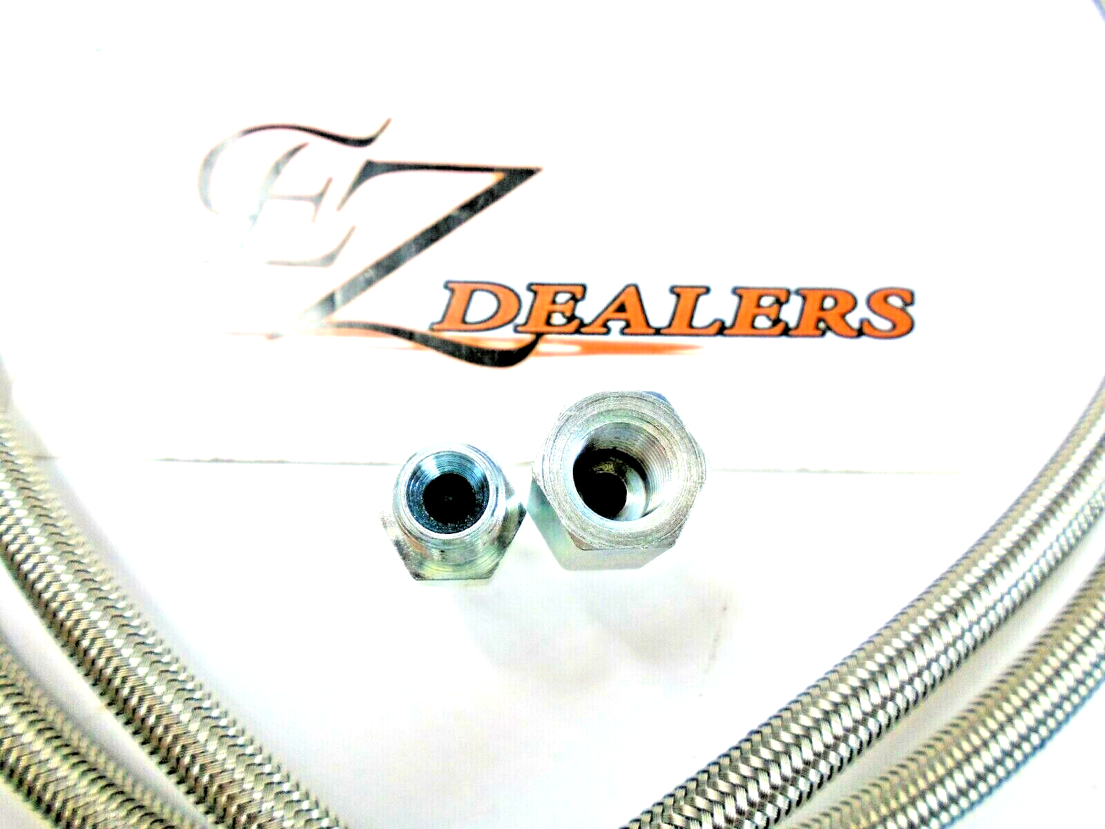 48" Gauge Line Kit Oil Fuel Pressure Hose Braided 1/8" NPT -4 AN IMCA NHRA SBC