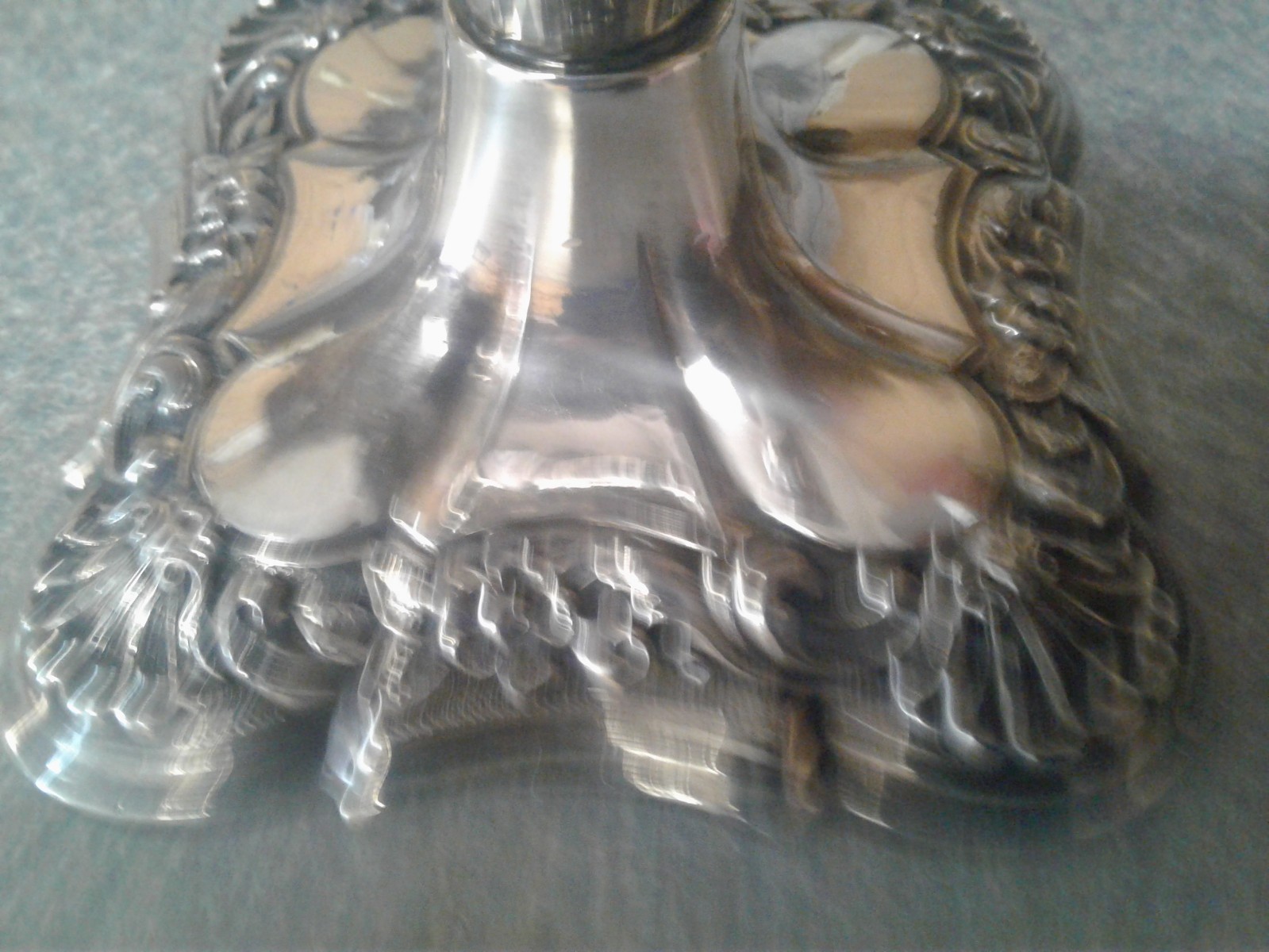 Vintage Poole Silver Co Old English Silver Plate Candle Holder 5015