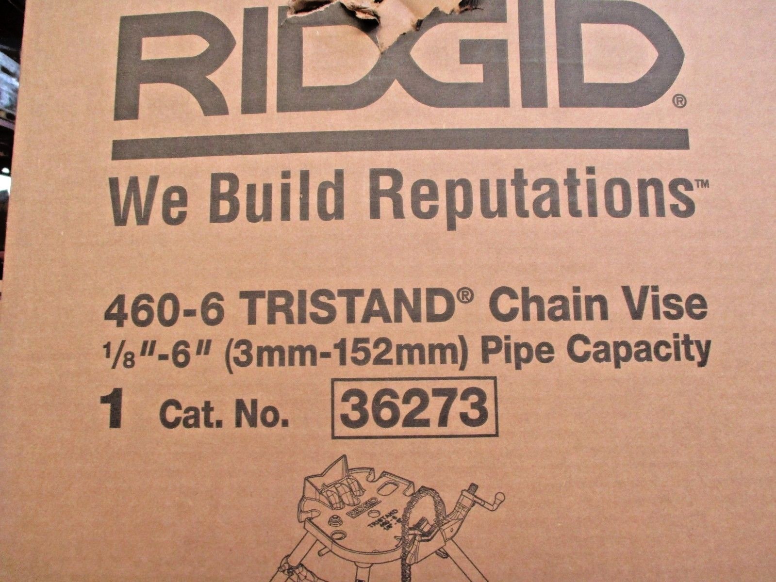RIDGID 460-6 Portable TRISTAND Chain Vise Stand 36273