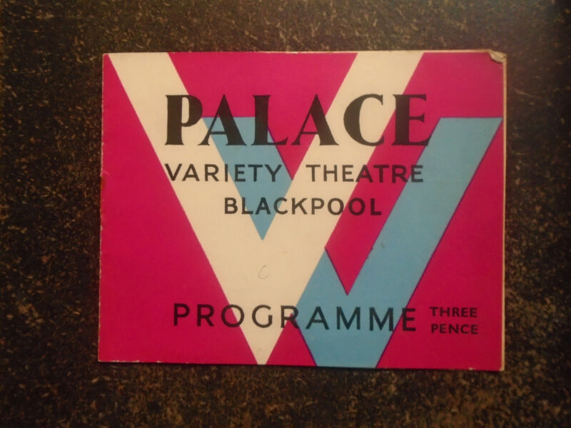 Blackpool Palace Variety Theatre 1945 Programme Tessie O