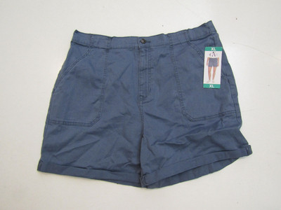 GLORIA VANDERBILT Blue Roll Cuff Shorts Sz XL X-Large NWT Womens