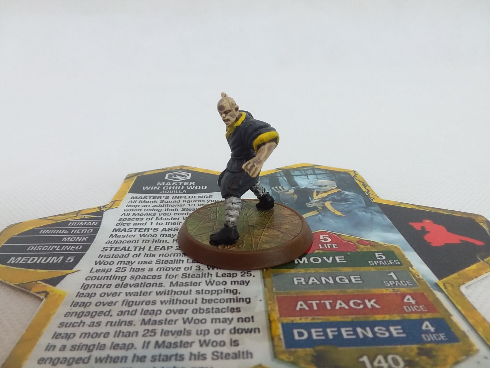 Heroscape ~ Master Win Chiu Woo CUSTOM Repaint w/ Card ~ Alternate Sculpt #1