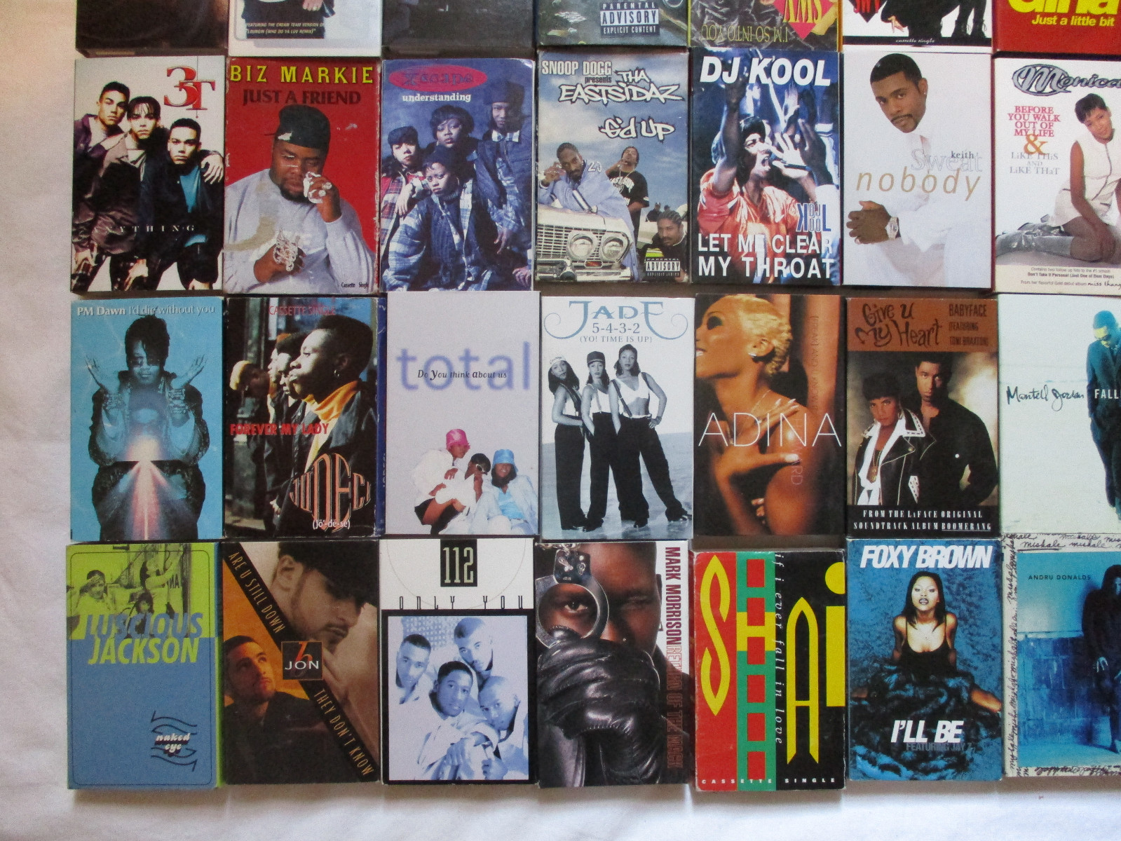 60 Cassette Single LOT 80s 90s Rap, Hip Hop Pop, R&B, Tapes