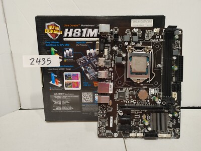 *READ* GIGABYTE H81M-H Socket 1150 H81 DDR3 Motherboard & i3 4330T #2435
