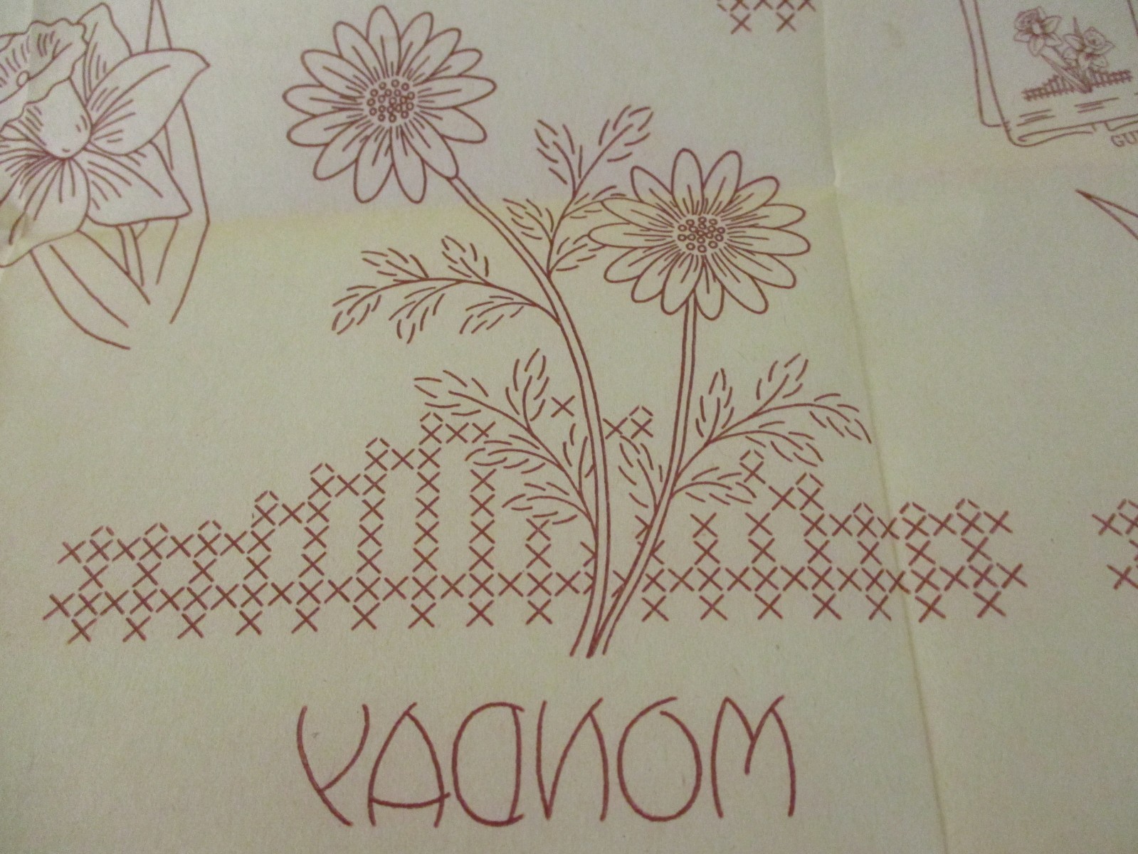 Vintage Aunt Martha's Transfer Pattern #3486 - Assorted Anytime Flowers