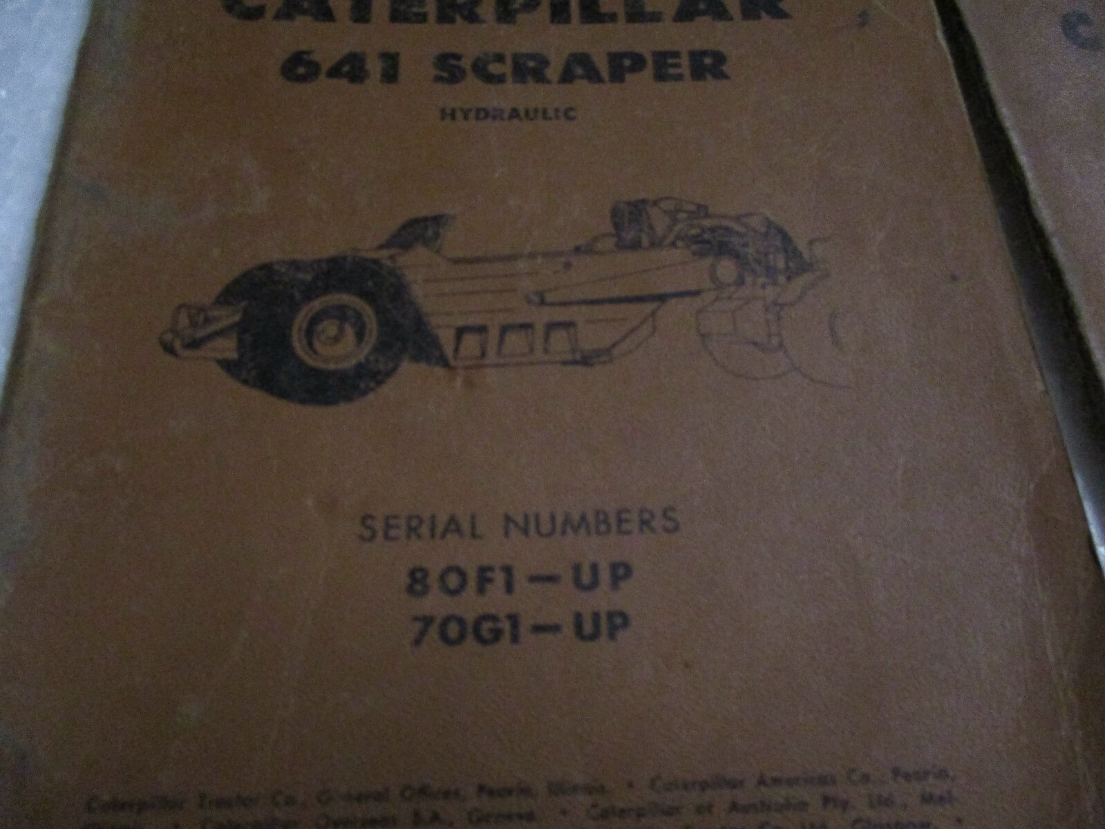 3 Old Caterpillar Tractor Parts Books Manuals 621 & 641 Scraper