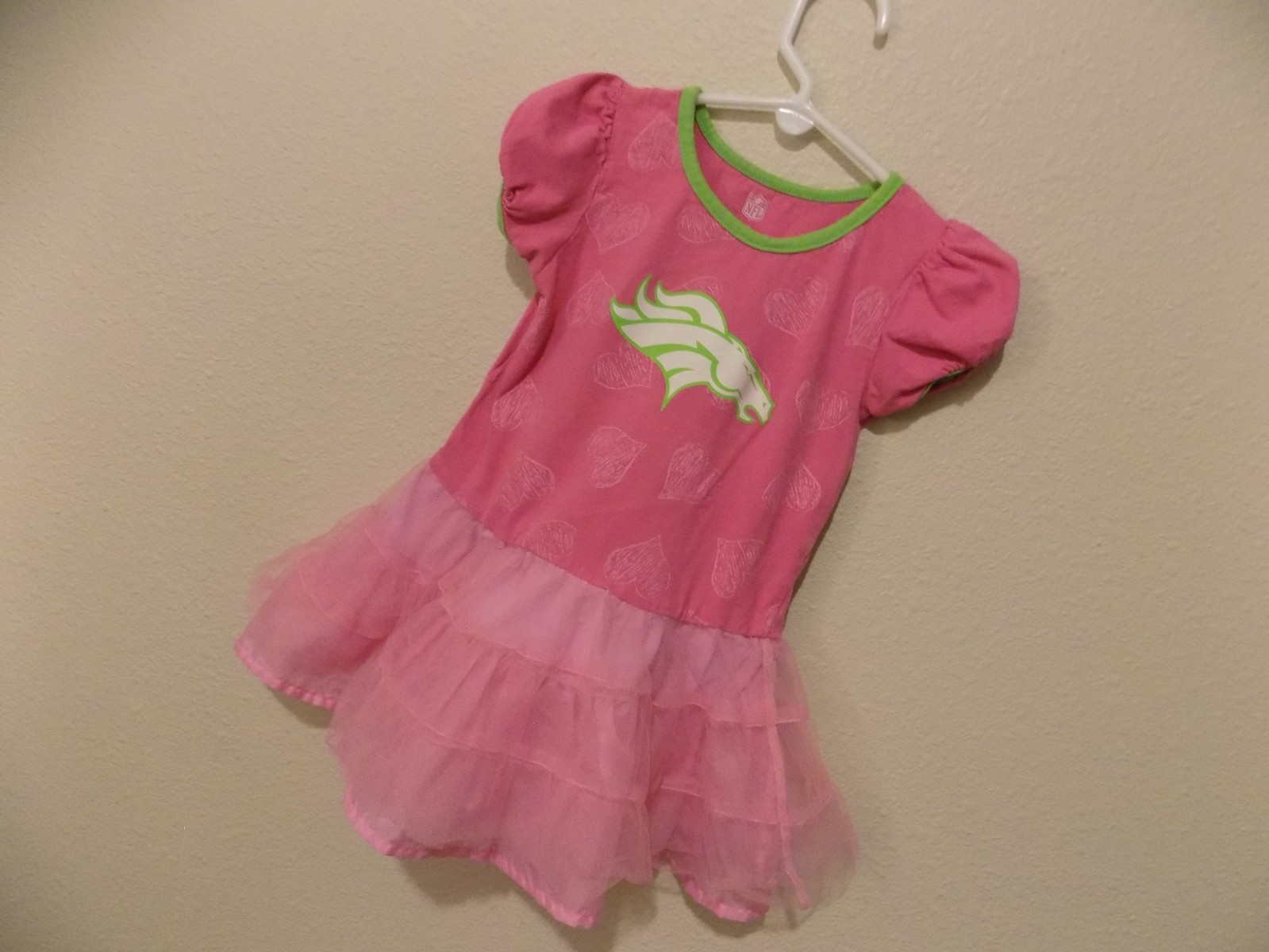 NFL Denver Bronco Short Sleeve Dress  2T-Cotton Blend