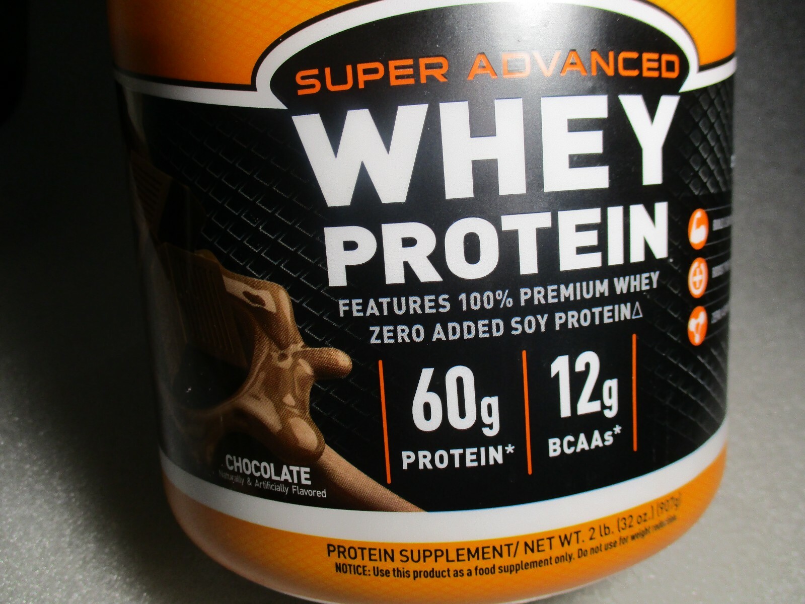 Body Fortress Super Advanced Whey Protein Powder, Chocolate, 60g Protein, 2 Lb