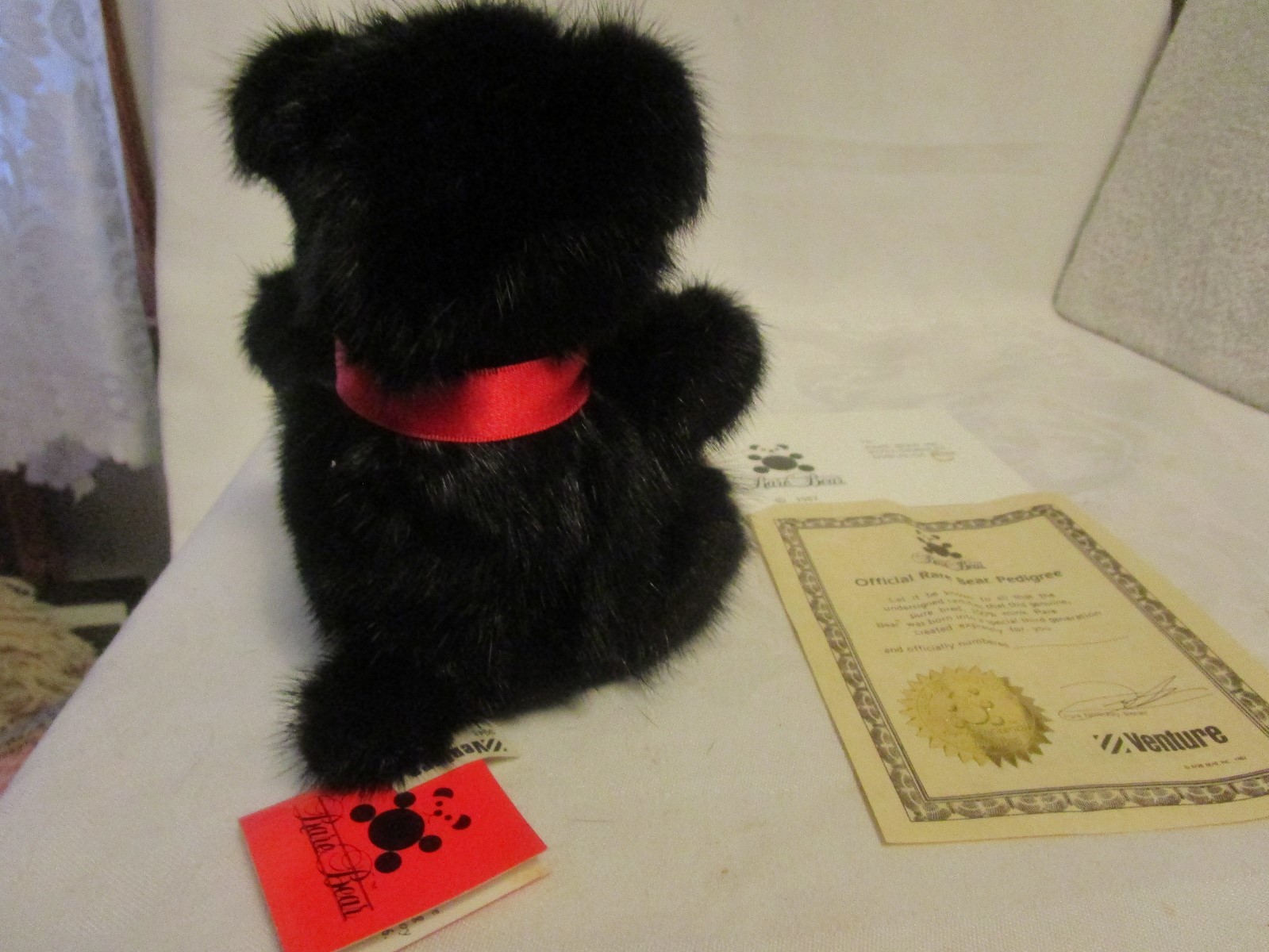RARE BEAR MINK BEAR  1982 WITH PAPERS & TAGS 5 IN. PACKED AWAY MINT CON. N/B