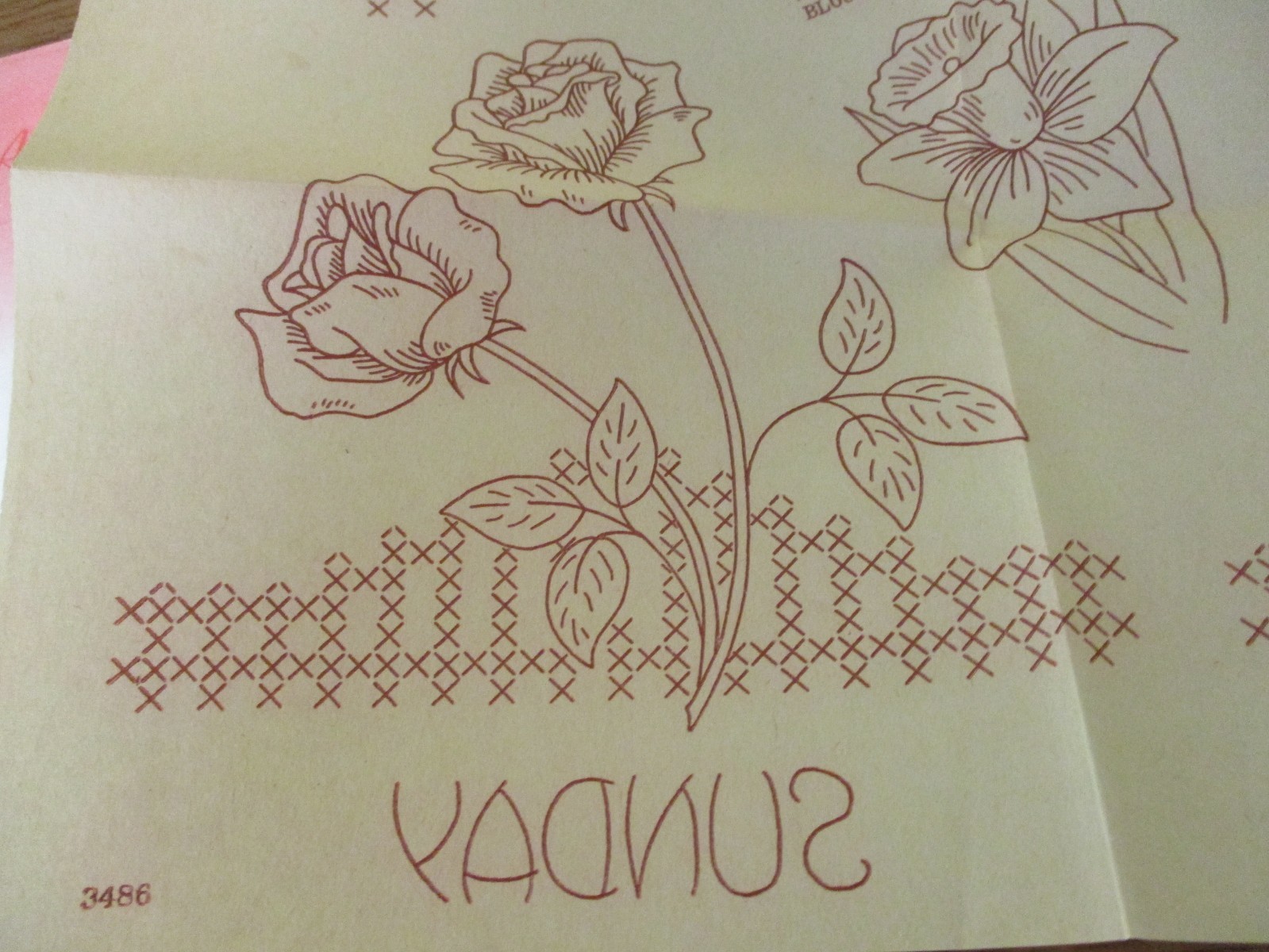 Vintage Aunt Martha's Transfer Pattern #3486 - Assorted Anytime Flowers