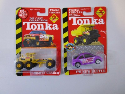 LOT OF (2) TONKA: 2000 #2 MIGHTY GRADER; 2002 #33 VW NEW BEETLE