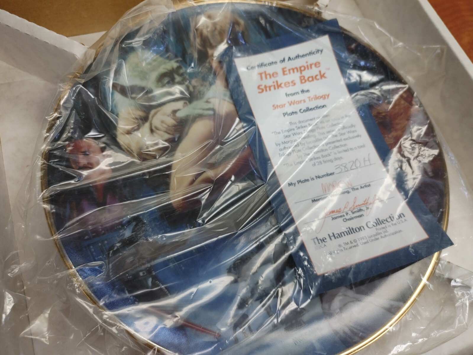 スターウォーズ　ハミルトンコレクション「The Empire Strikes」 Star Wars Trilogy THE EMPIRE STRIKES BACK Hamilton Plate