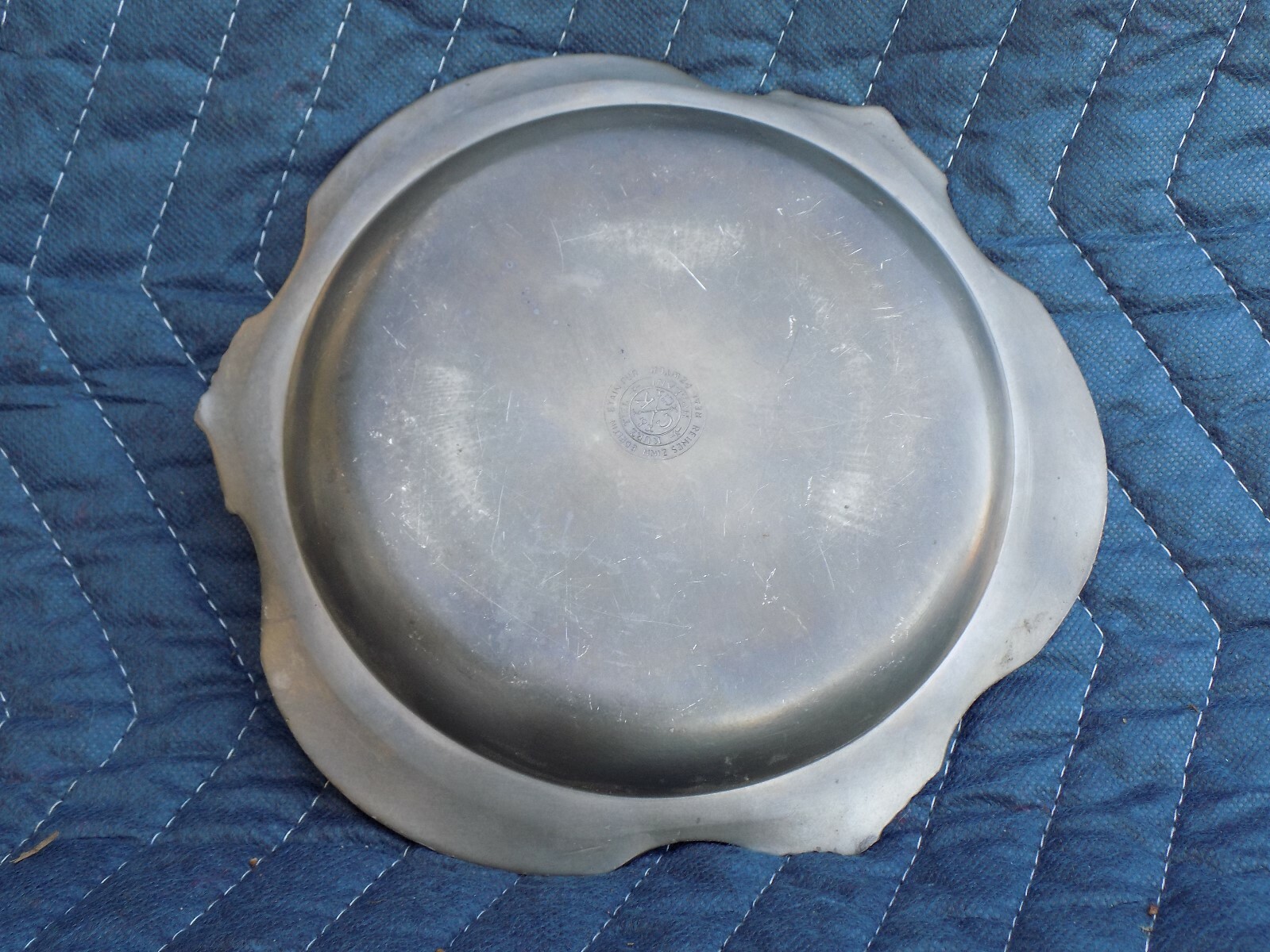 Vintage Small Plate Royal Holland Pewter C.K. KURZ TIEL