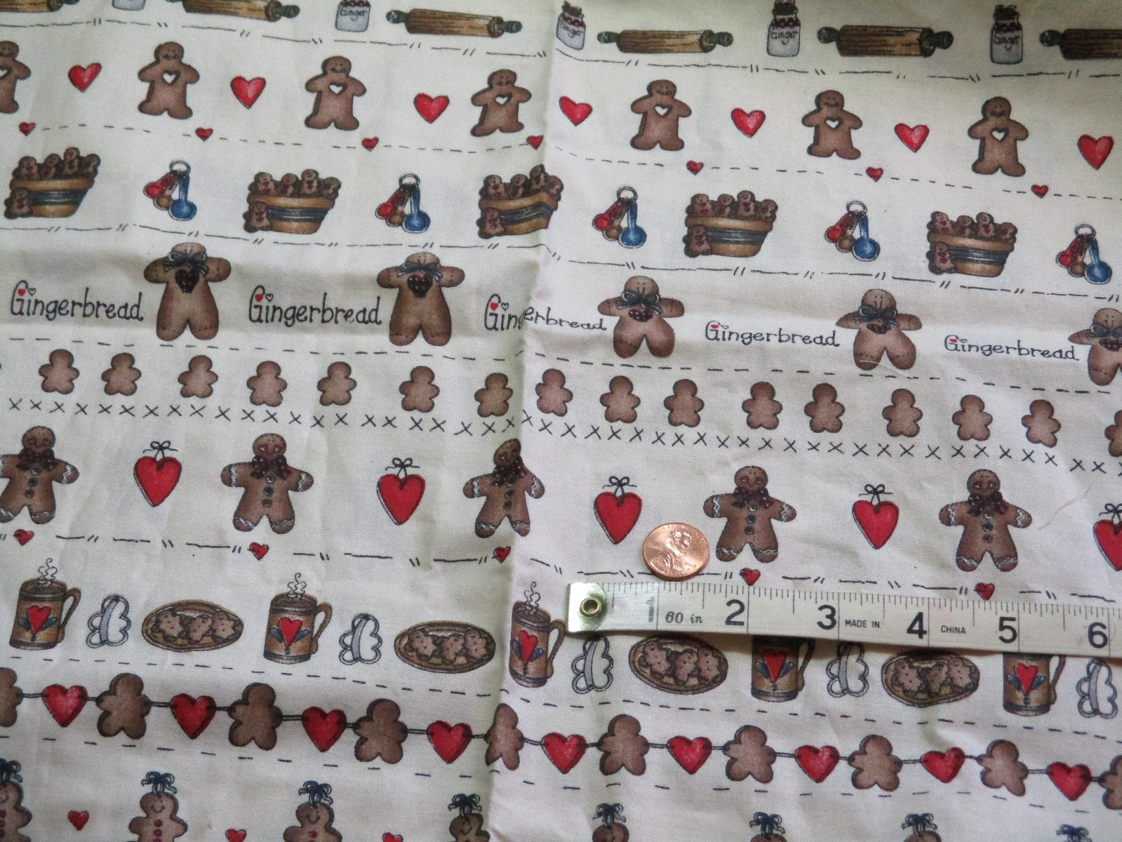 DIANNA MARCUM COTTON FABRIC BY MARCUS BROS. GRANDMA'S GINGERBREAD 25