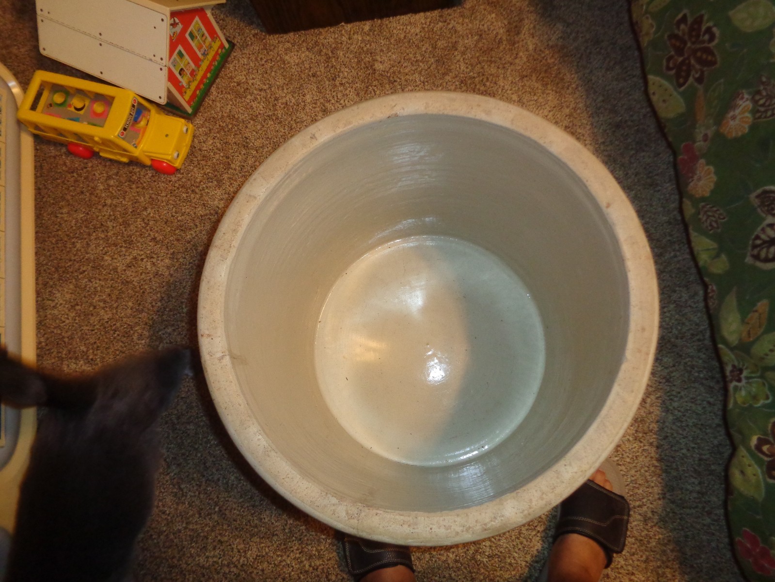 Antique Red Wing 20 Gallon Crock Pat'd 1915 Wooden Handles