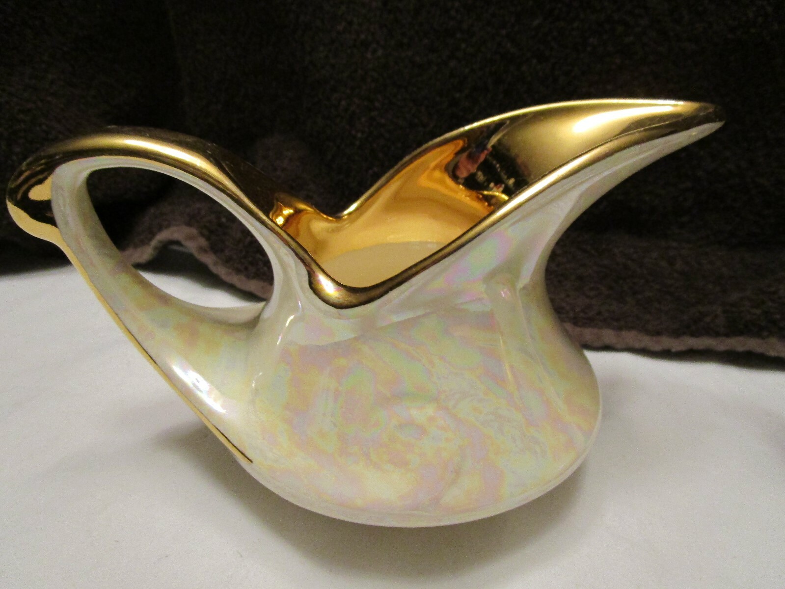 Vintage Pearlescent & Gold Sugar and Creamer #70 ( China Co.?)