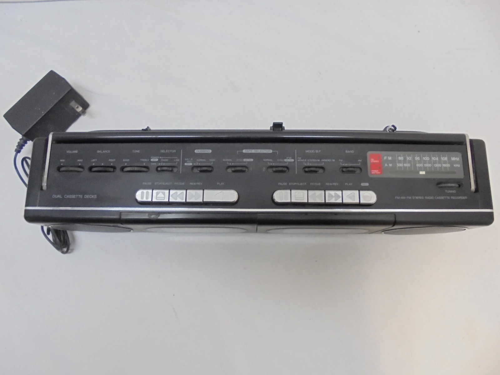 Rare Vintage Panasonic RX-F11 Dual Deck Boombox Radio Mini Ghetto Blaster Black