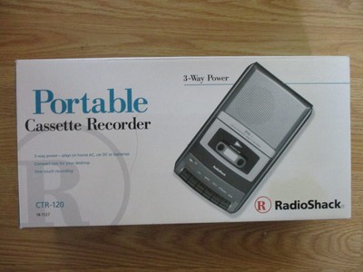 Vintage Radio Shack CTR-120 Portable Cassette Player & Recorder 14-1127 - NEW