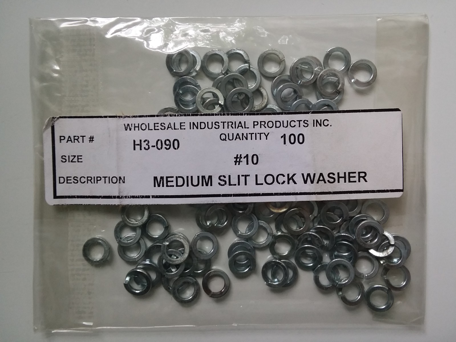 Split Lock Washer Steel Zinc #10 or # 6  selection